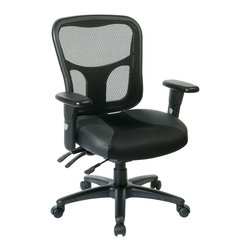 Black Managers Leather Office Chair - Office Chairs