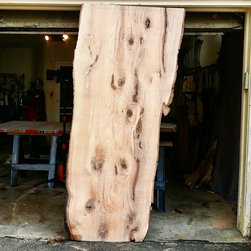 Rustic Natural Edge Oak Serving Bar - Products
