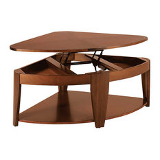 Lift Top Wedge Coffee Tables Houzz Hammary Furniture Oasis Wedge Lift Top Tail Table By Rich Medium Brown