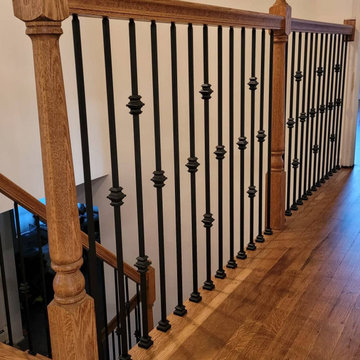 Custom Railing Design - Before and After - Nutmeg Stain by DuraSeal