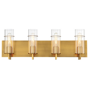 Pista Bath Bar 4 Light Gold