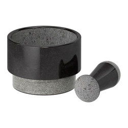 &Auml;DELSTEN Mortier et pilon, marbre noir - Products