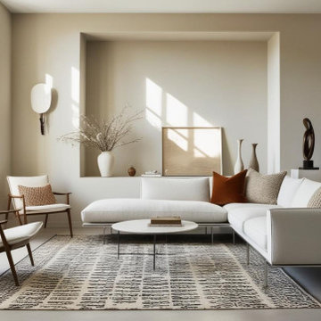 Very natural living room 3D rendering