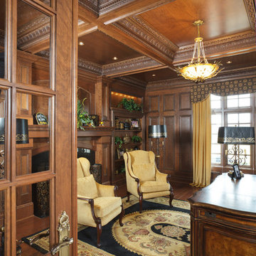 Cherry Coffered Ceiling