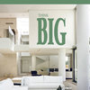 Think Big Vinyl Wall Decal AM005ThinkbigV, Light Brown, 23 in.