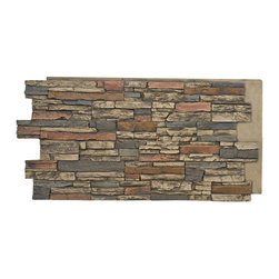ALPINE FAUX DEEP STACKED STONE- 24"H x 48"W - Wall Panels