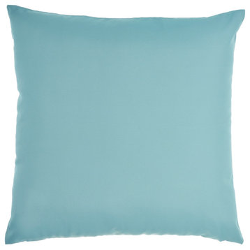 Nourison Home 20"x20" Pillows Solid Indoor/Outdoor Turquoise Throw Pillows