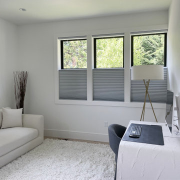 Gray Honeycomb Shades in Bellevue, WA | Amazing Blinds by Armi