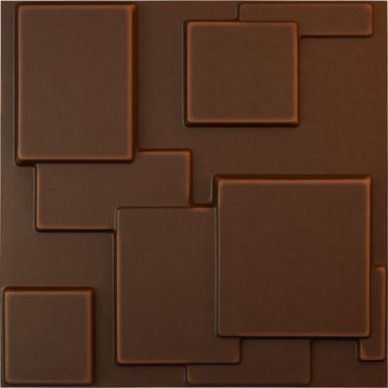 Gomez EnduraWall 3D Wall Panel, 12-Pack, 19.625"Wx19.625"H, Aged Metallic Rust