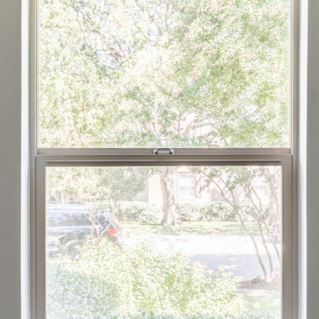 Opened Hunter Douglas Pirouette Window Shadings with PowerView®