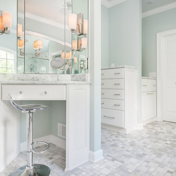 Marble Master Bathroom In North Atlanta