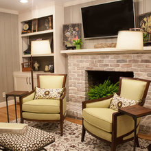 Whitewashed Fireplace