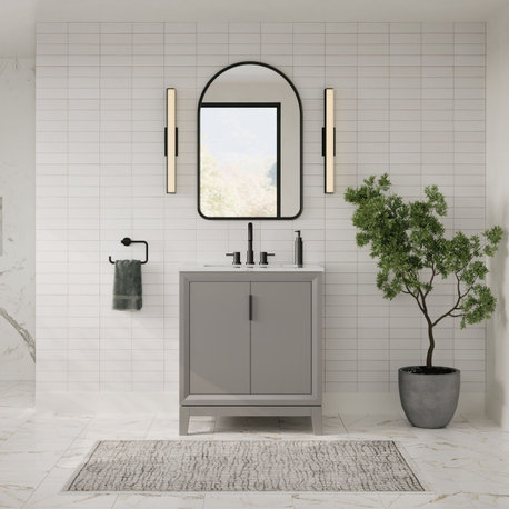 Elizabeth Bathroom Vanity, Cashmere Gray, 30", Single Sink