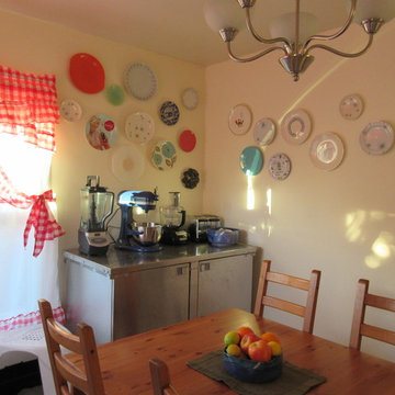 A retro Inspired Big Chill featuring a Big Chill Fridge and Dishwasher!