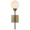 Trade Winds Lighting 1-Light Wall Sconce In English Bronze And Warm Brass