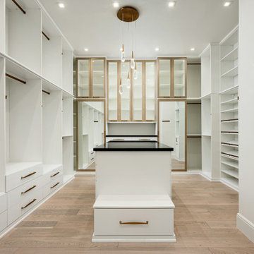 Her Primary Closet with Custom Island