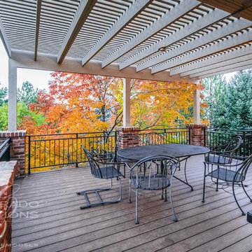 Englewood Pergola Deck with Split Stair Design
