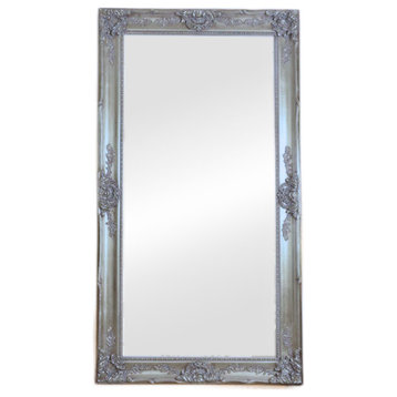 Faria Framed Large Mirror, Silver Finish
