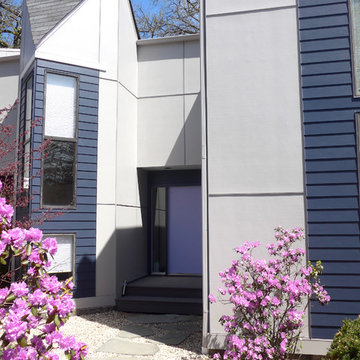 Highland Park, IL Contemporary Exterior Remodel in Pearl Gray and Deep Ocean