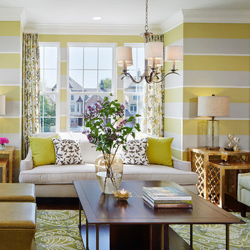 English Rows - Living Room with Striped Walls