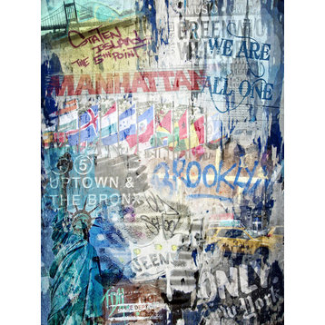 Urban We Are All One Graphic Art on Wrapped Canvas