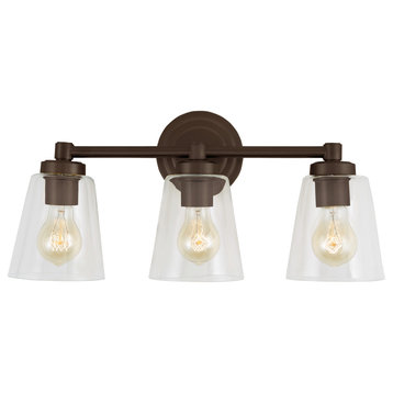 Wilshire 3 Light Bathroom Vanity Light, Oil Rubbed Bronze