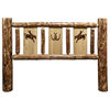 Montana Woodworks Glacier Country Unique Wood Twin Headboard in Brown
