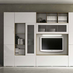 Modern Italian Wall Unit Kubo 09 by Artigian Mobili - $4,459.00 - Entertainment Centers And Tv Stands