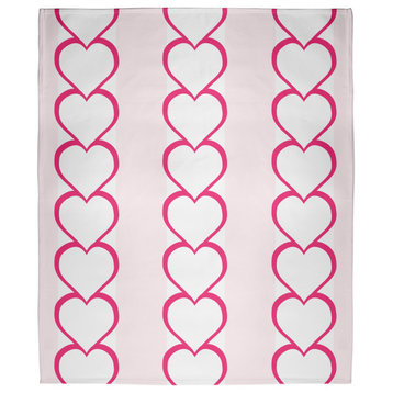 60 x 80 in Be Mine Valentine's Throw Blanket, Pink