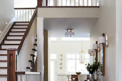 Transitional staircase photo in Toronto
