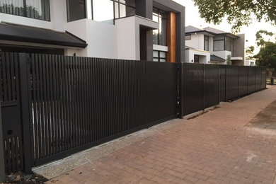 Black Aluminium Sliding Gate and Fence