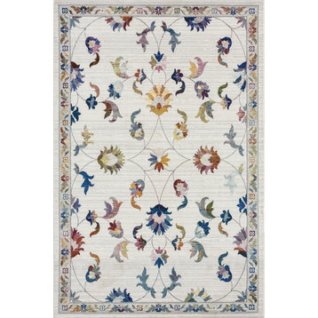 Lucca Jacobean Traditional Gala Area Rug, 5'x7'6"