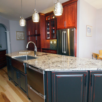 HIlltop Custom Home Unique Kitchen