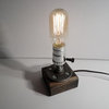 Rustic Industrial Edison Bulb Lamp - includes Bulb , Spanish Oak, Classic Edison