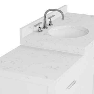Caroline Parkway 57'' White Bathroom Vanity