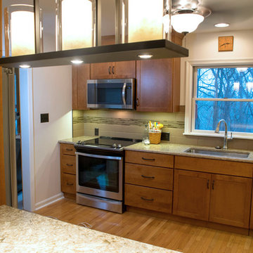 Chestnut Stained Transitional Kitchen Remodel With Adjoining Sunroom (K-93)