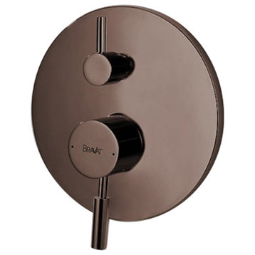 Bravat Light Oil Rubbed Bronze Shower Valve Mixer 2-Way Concealed Wall Mounted