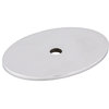 Top Knobs TK62 1-3/4 Inch Large Oval Cabinet Knob Backplate - Polished Nickel