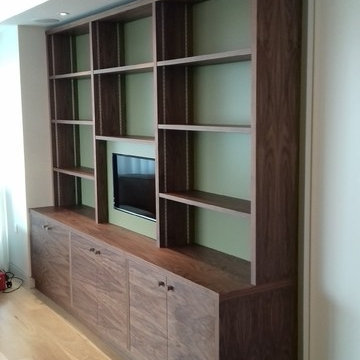 Bespoke fitted storage/shelving/media unit