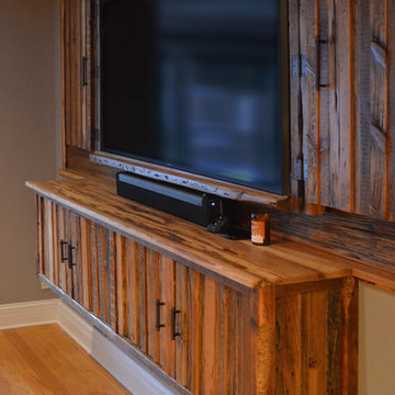 Rustic Reclaimed Wall Mounted Media Center