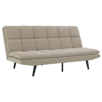 Jaden Convertible Fabric Sofa, Beige