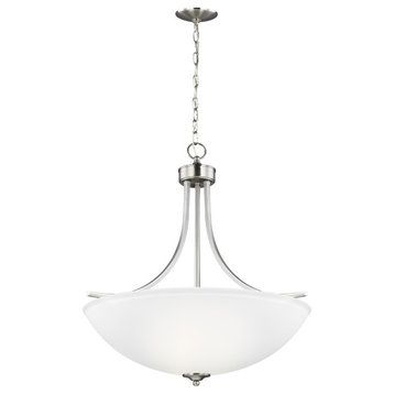 Geary Large 4-Light Pendant, Brushed Nickel