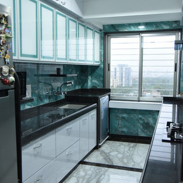 monochrome kitchen