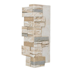 136-DURANGO STACKED STONE VENEER CORNER 24"H X 11"W X 1 1/4"D - Wall Panels