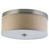 Occhio 15" 2-Light Flushmount Ceiling Fixture, Natural Linen