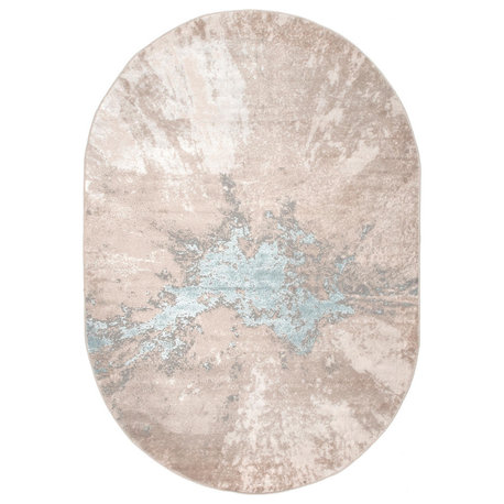 Nuloom Contemporary Abstract Cyn Area Rug, Beige 4'x6'