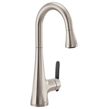 Moen S6235 Sinema 1.5 GPM 1 Hole Pull Down Bar Faucet - Spot Resist Stainless