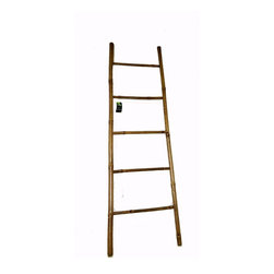 Bamboo Ladder Rack - Bathroom Cabinets