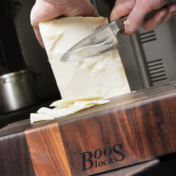 John Boos 3" Walnut Chopping Block - Reversible with Hand Grips - Cutting Boards