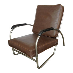 Wolfgang Hoffmann Style Chrome Club Chair by Royal Metal - Armchairs And Accent Chairs
